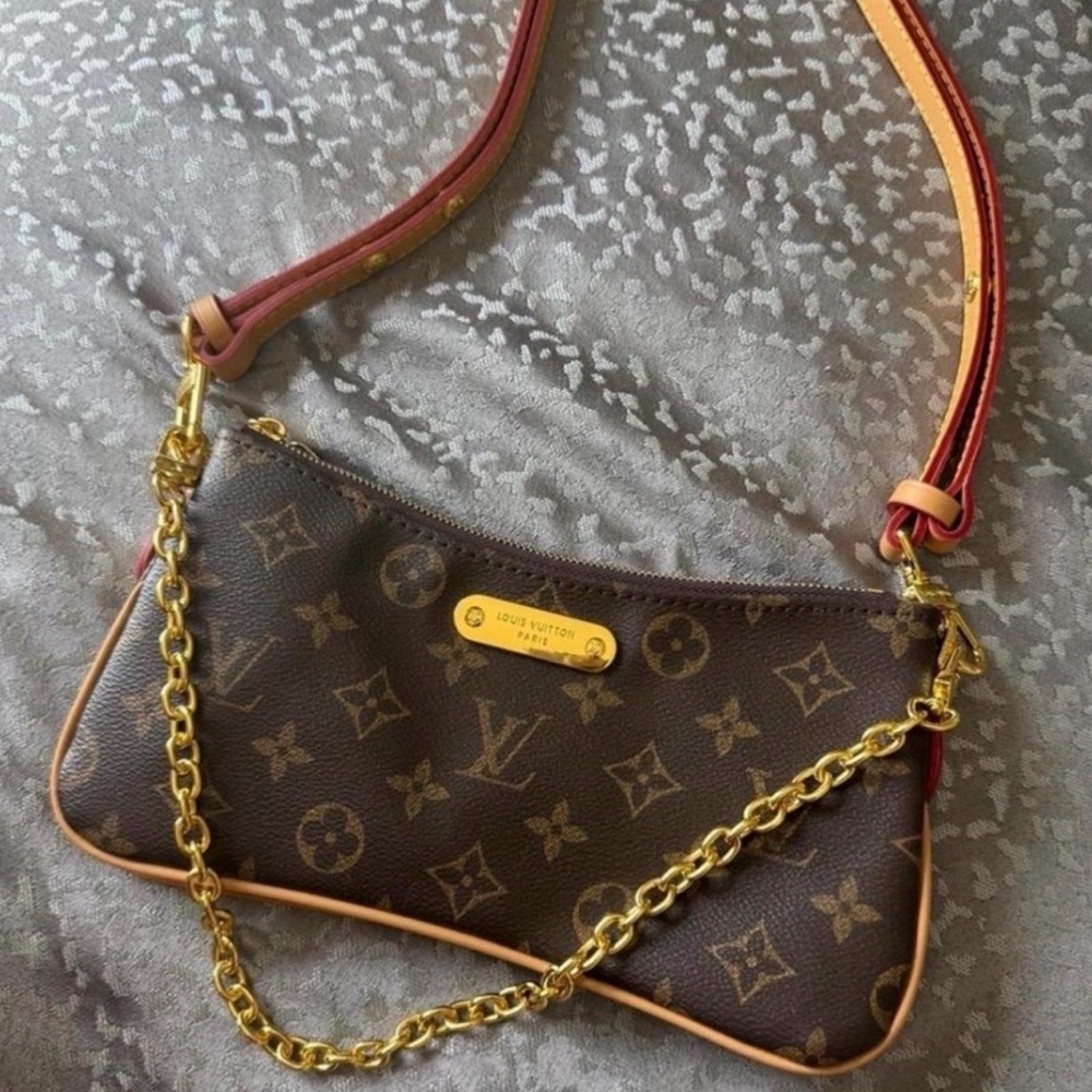 Louis Vuitton Monogram Crossbody Bag with Gold Chain